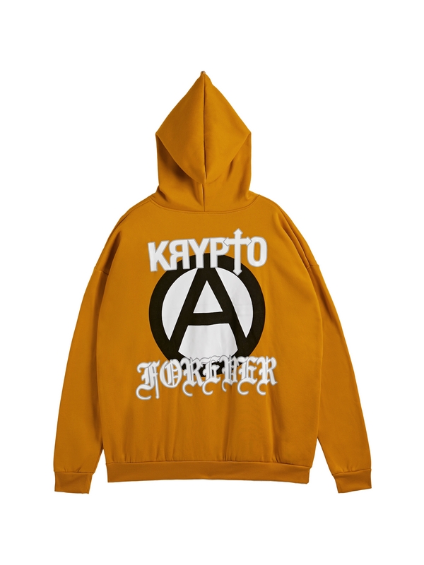 Men's Hip Pop Print Full Zipper Oversized Hoodie-1